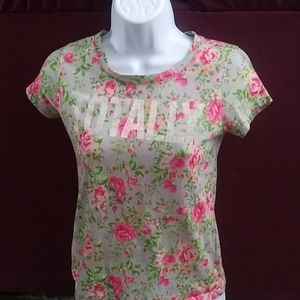 Floral graphic tee